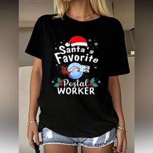 Santa’s Favorite Postal Worker T-shirt Large